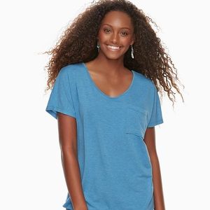 SO relaxed tee with criss cross back size: med